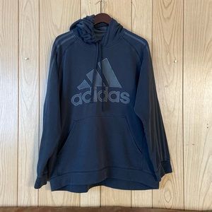 Adidas Athletic Mens Graphic Logo Black Hoodie